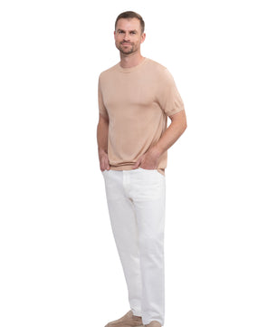 Desert Round Neck T shirt Mulberry Silk