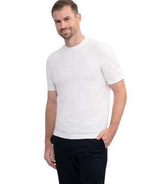 Ivory Round Neck Cotton/Silk