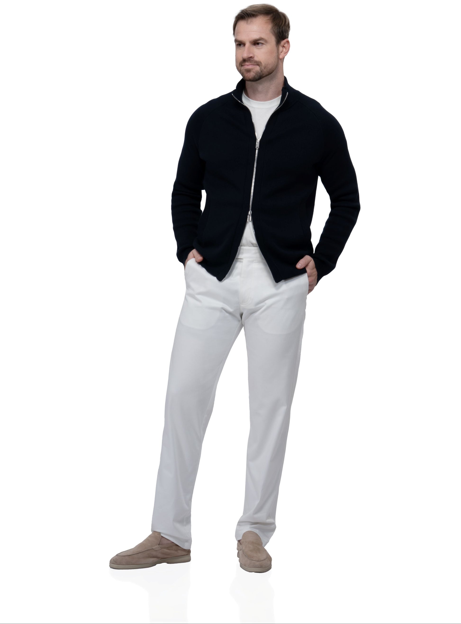 Sweater Zip Navy Blue