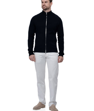 Sweater Zip Navy Blue