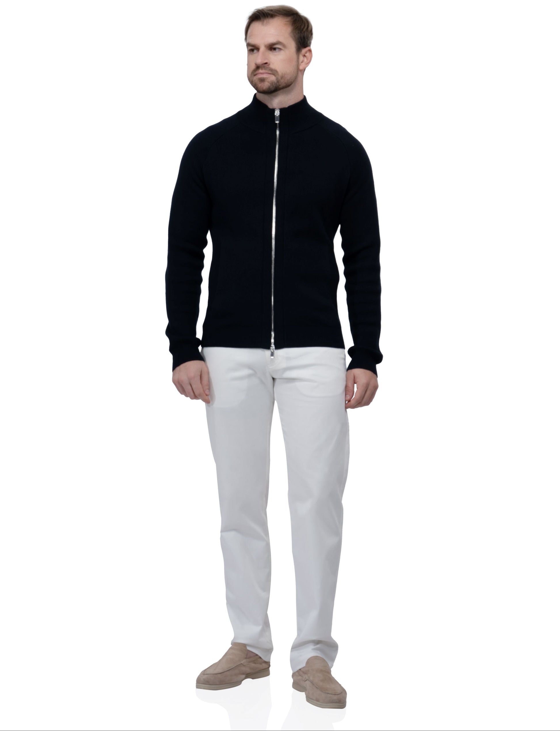 Sweater Zip Navy Blue