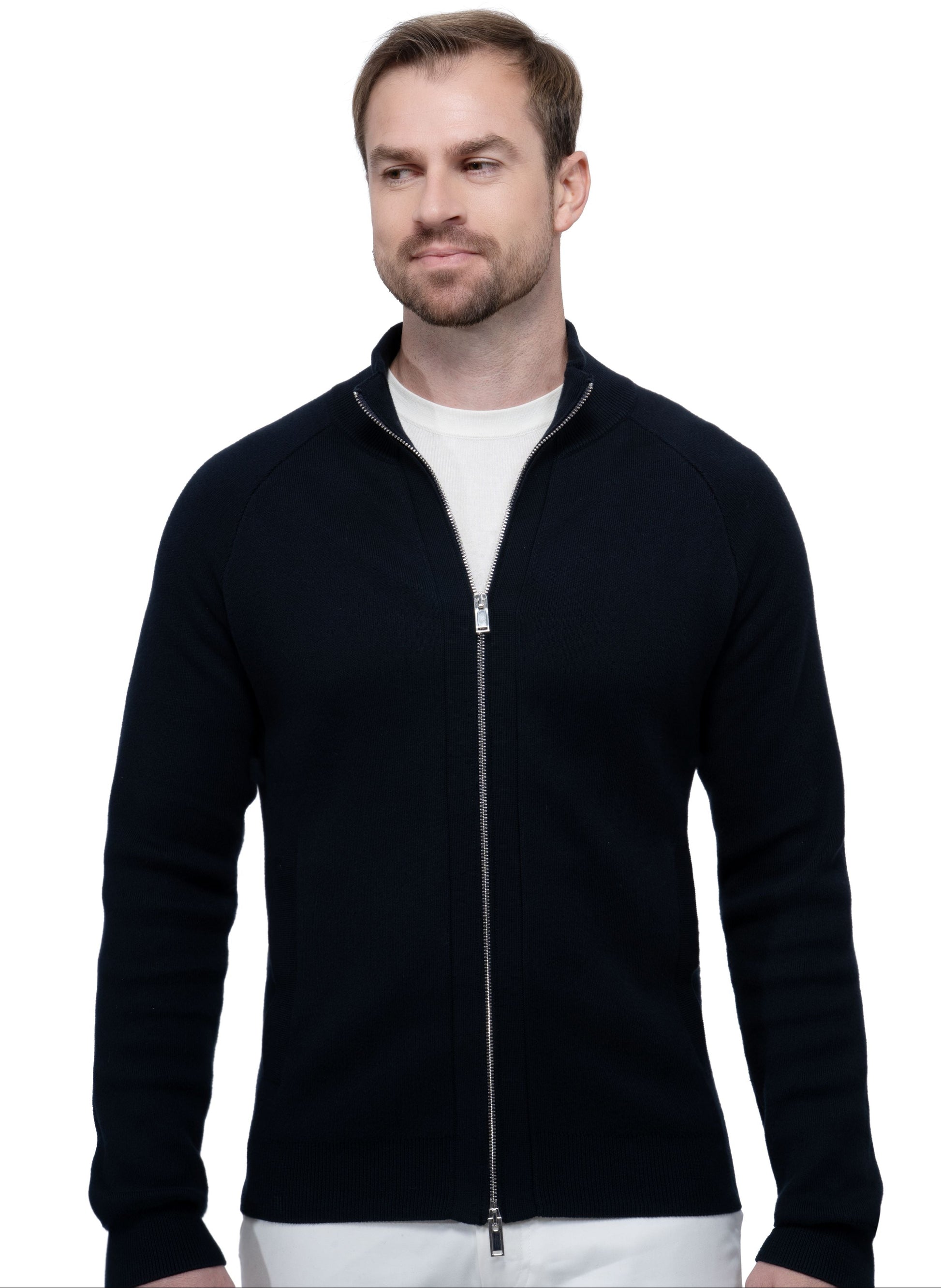Sweater Zip Navy Blue