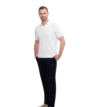 Ivory Polo Buttonless Cotton