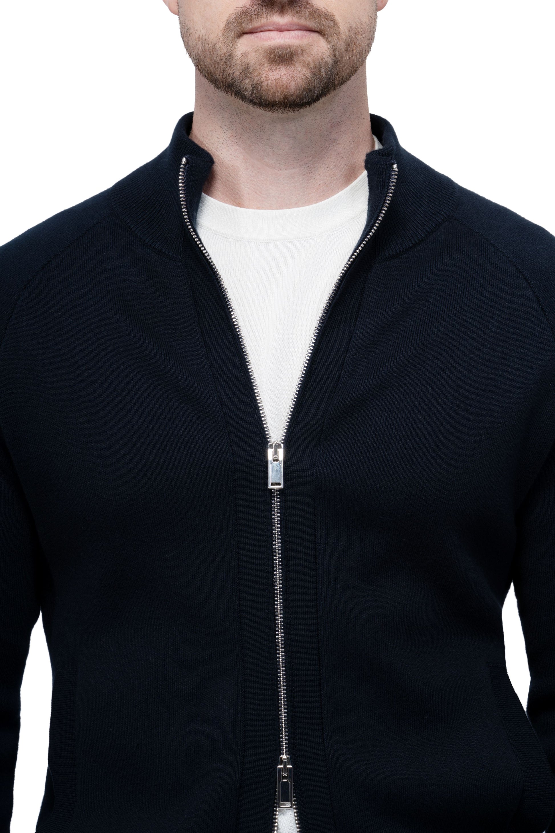 Sweater Zip Navy Blue