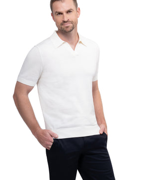 Ivory Polo Buttonless Cotton
