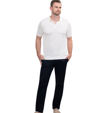 Ivory Polo Button Silk
