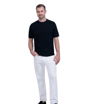 Black Round Neck T shirt Cotton