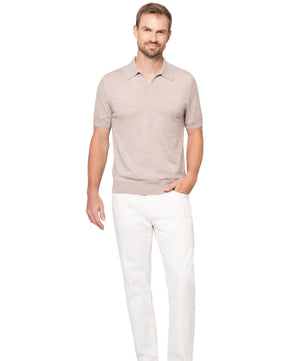 Desert Buttonless Polo Merino Wool