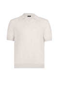 Beige Polo Buttonless Cotton