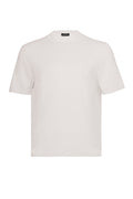 Beige Round Neck T shirt Cotton
