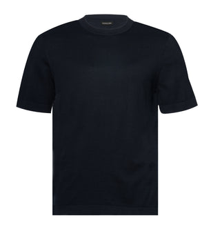 Black Round Neck T shirt Cotton