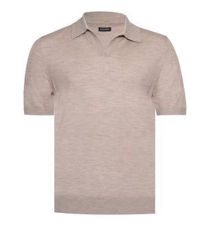 Desert Buttonless Polo Merino Wool