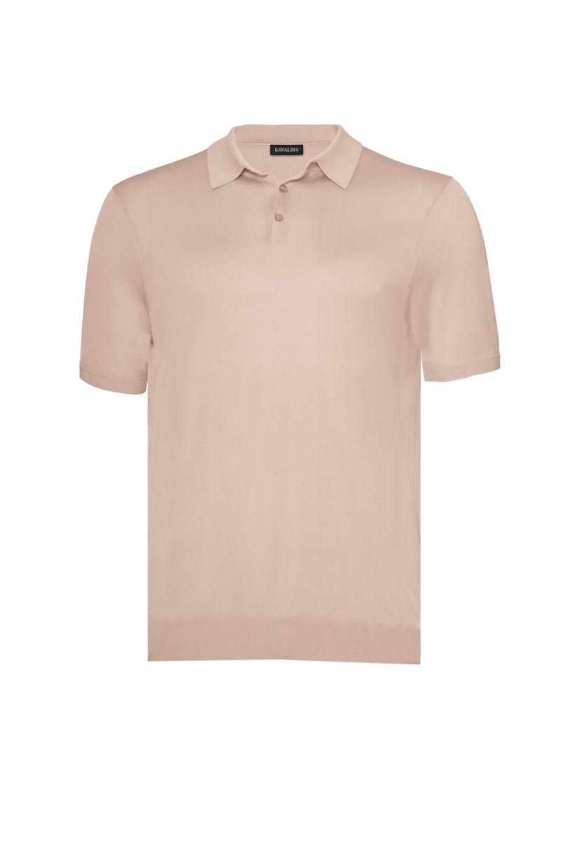 Desert Polo Button Mulberry Silk