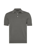Green Button Polo Cotton Silk