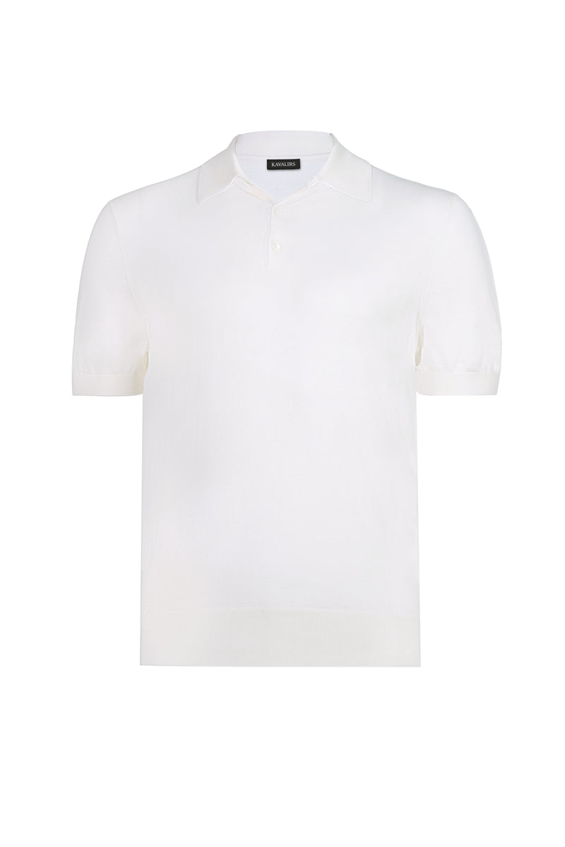 Ivory Polo Button Cotton