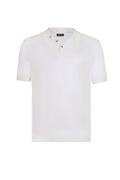 Ivory Polo Button Silk