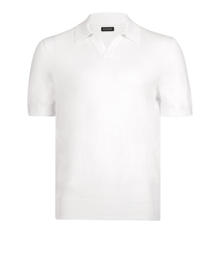 Ivory Polo Buttonless Cotton
