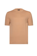 Light Brown Round Neck T shirt Cotton
