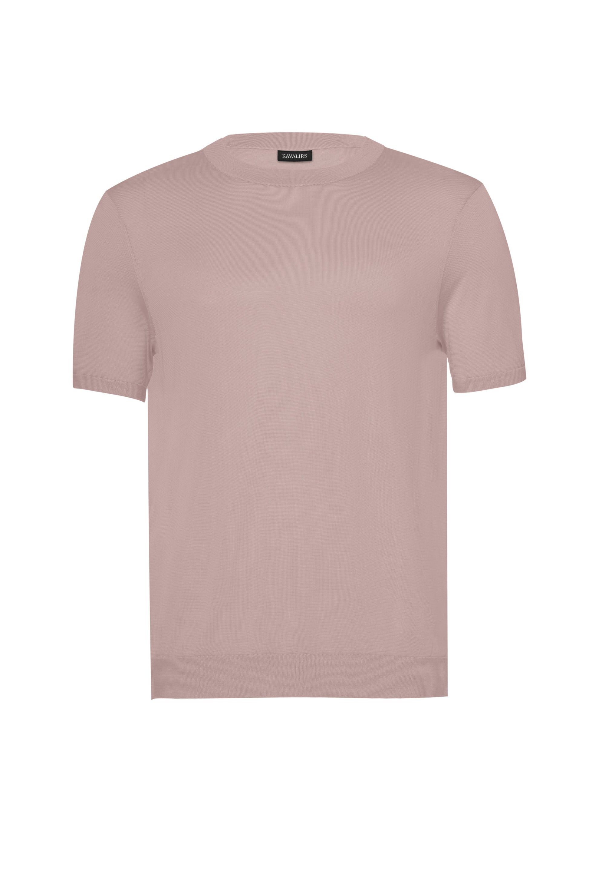 Make Up Round Neck T shirt Mulberry Silk