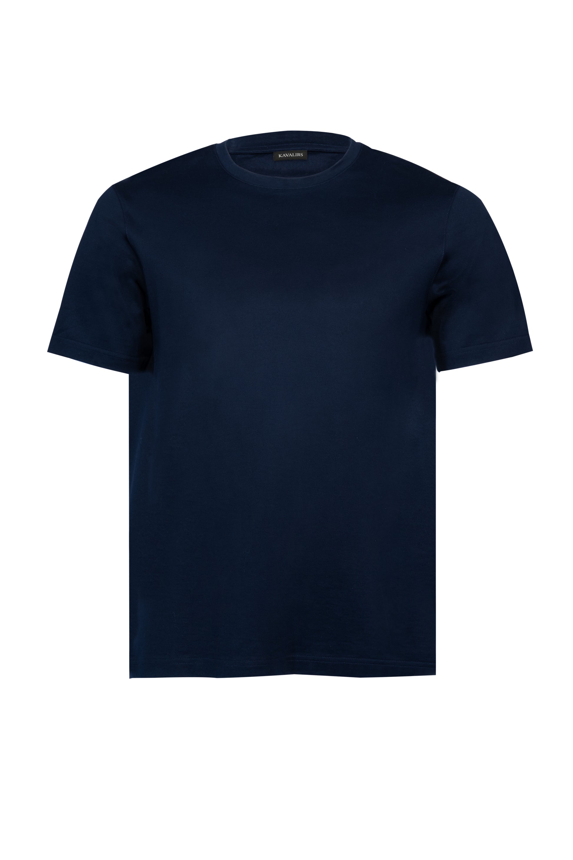 Navy Basic Round Neck Egyptian Cotton