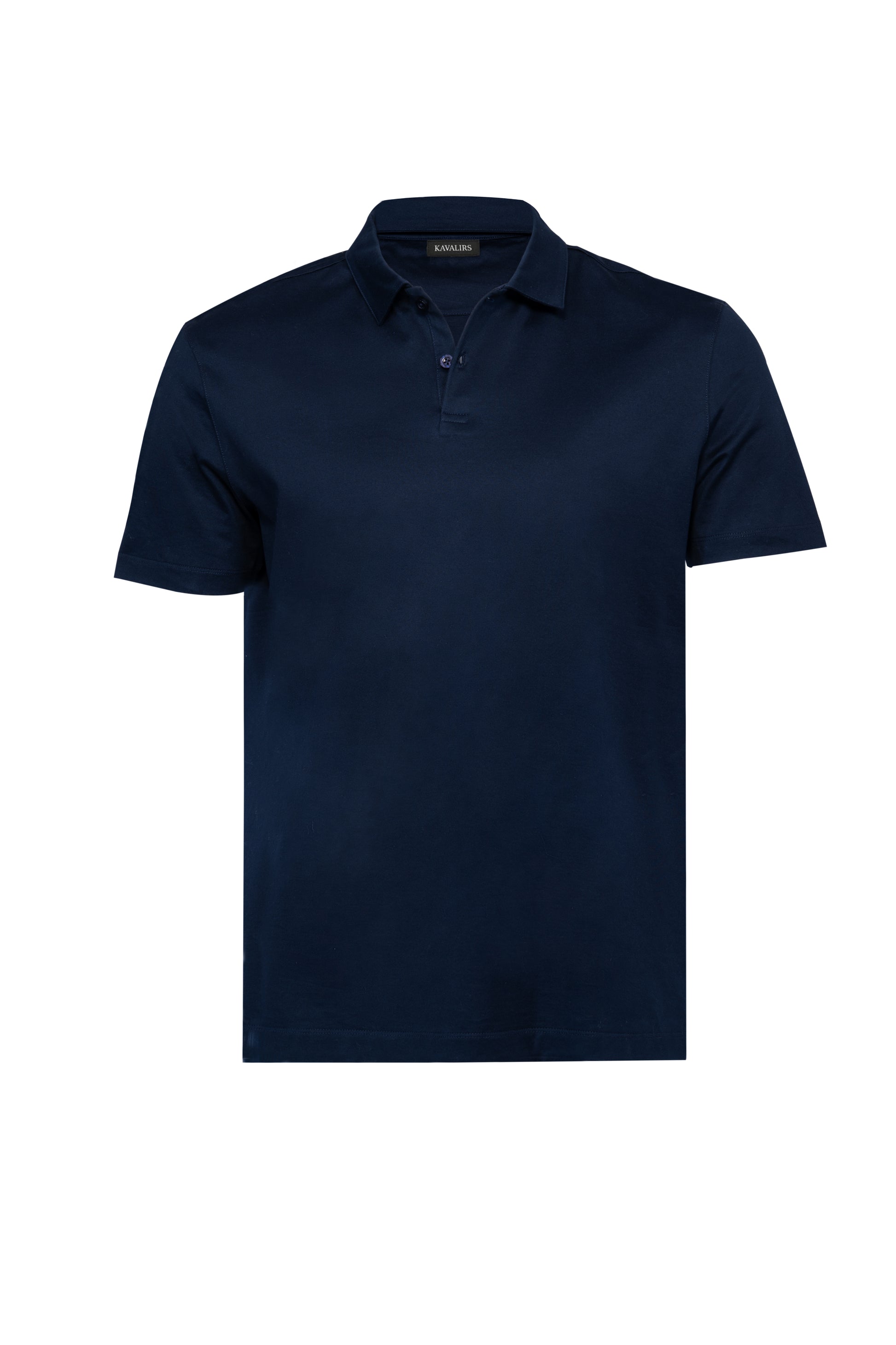 Navy Polo Button Egyptian Cotton